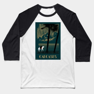 Vintage Travel Poster USSR Caucasus Baseball T-Shirt